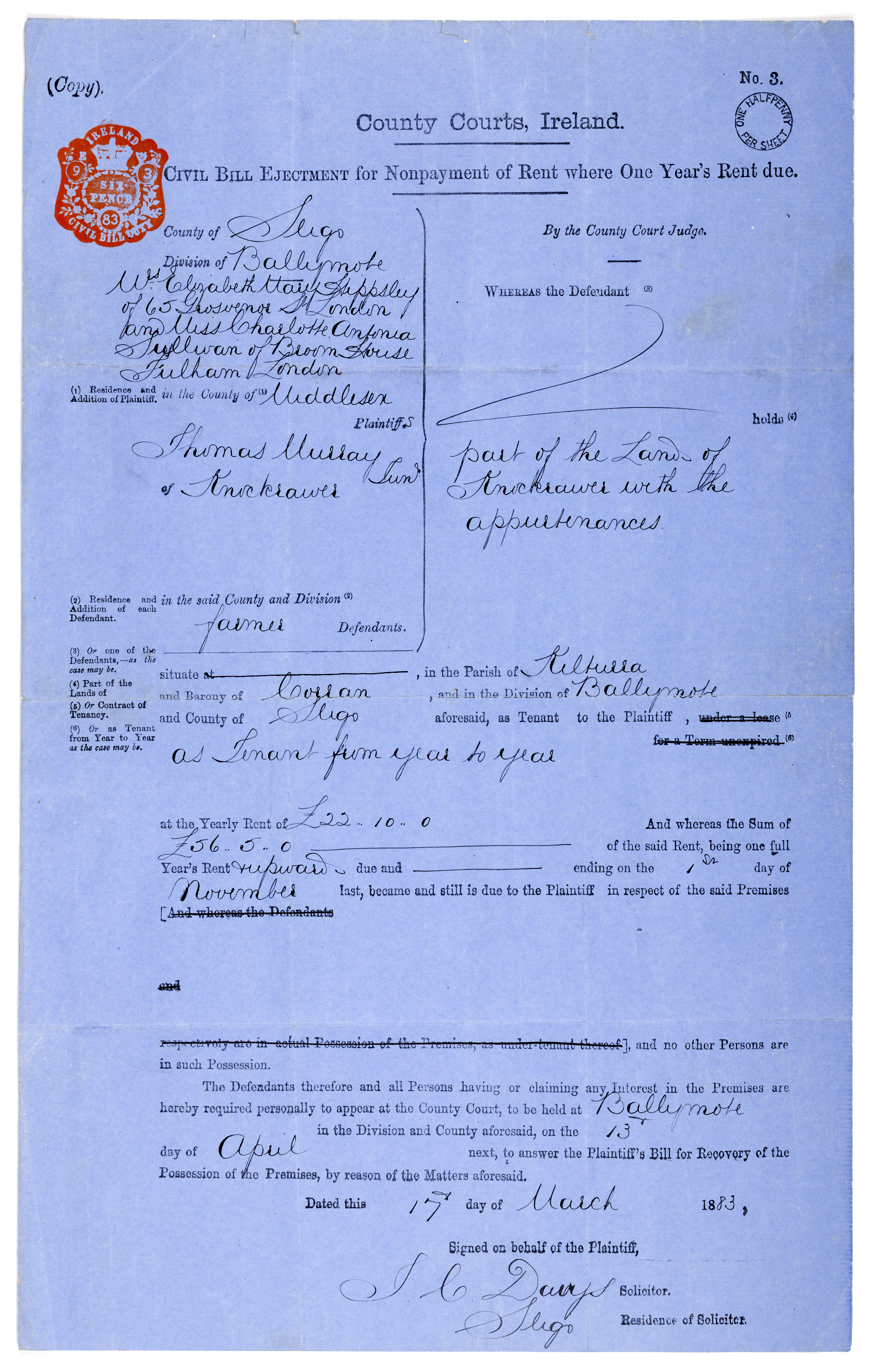 Civil Bill Ejectment 