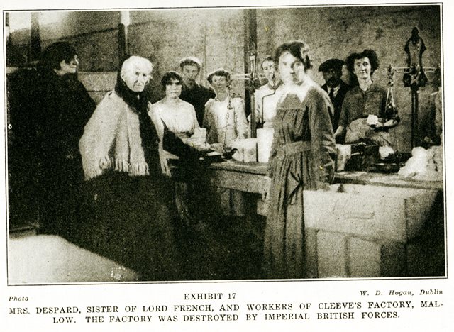 Mrs Charlotte Despard, Cleeve’s Condensed Milk Factory (Limerick), 1920