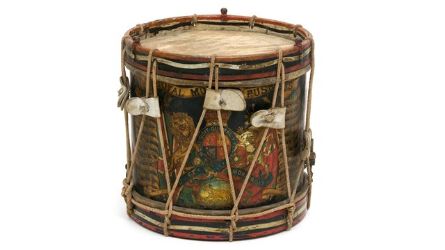 Snare drum of the 1st battalion, Royal Muster Fusiliers