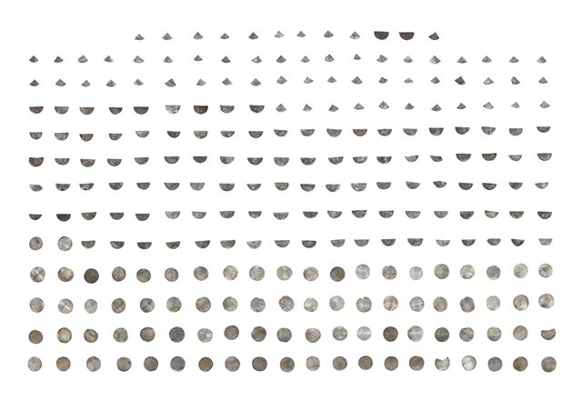Selected coins from a hoard of silver coins