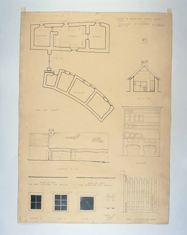 Curragh Village, Ardmore Bay, County Waterford, 1945: Architectural Drawings of Irish Traditional Houses 