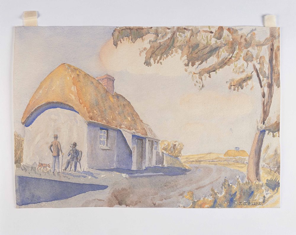 Lusca, Co. Bhaile Átha Cliath, 1943: Líníochtaí Ailtireachta agus Pictiúir Uiscedhatha de Thithe Traidisiúnta