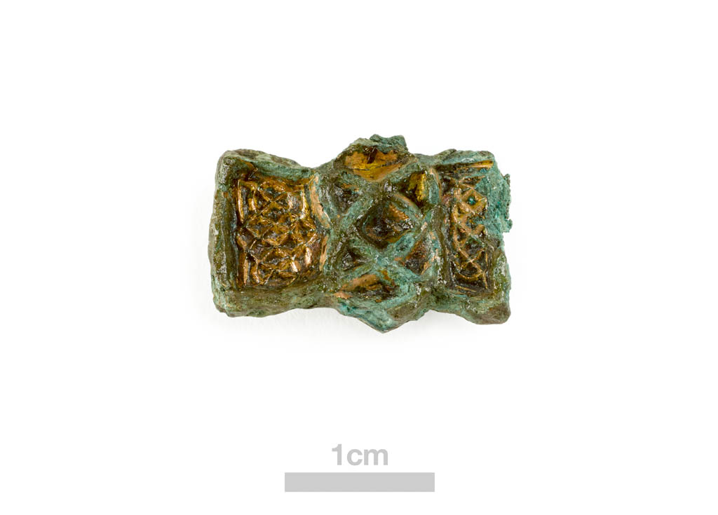 Decorated copper-alloy gilt mount