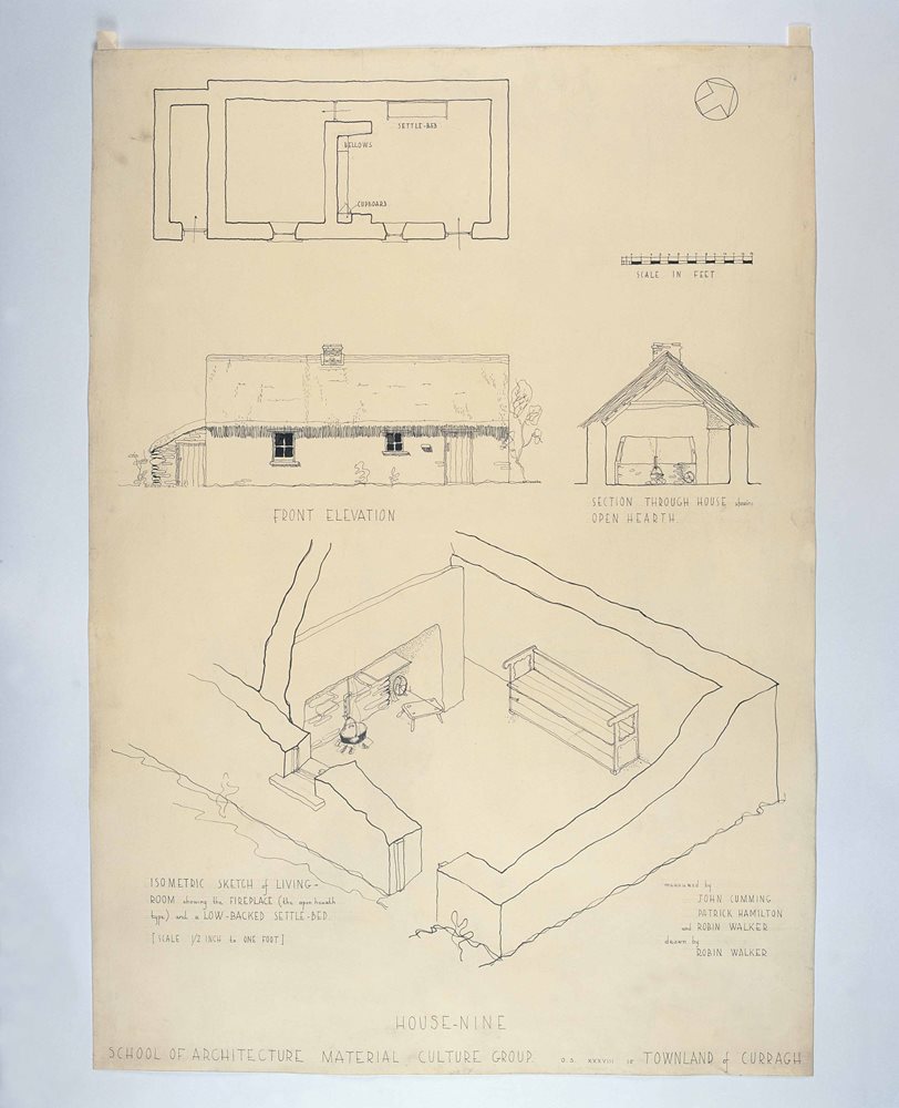 Curragh Village, Ardmore Bay, County Waterford, 1945: Architectural Drawings of Irish Traditional Houses 