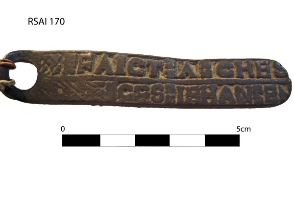 Medieval Bronze Strap Tag
