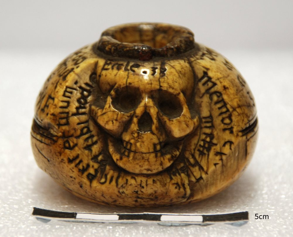 Skulls and Cross Pedestal