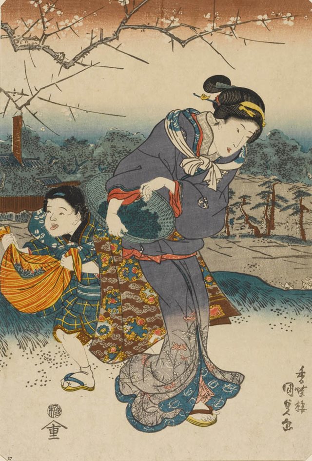 ‘Gatherer of Herbs’ by Utagawa Kunisada