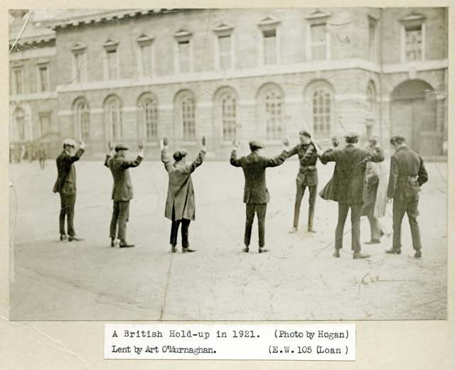 British Auxiliaries holding up civilians, 1921