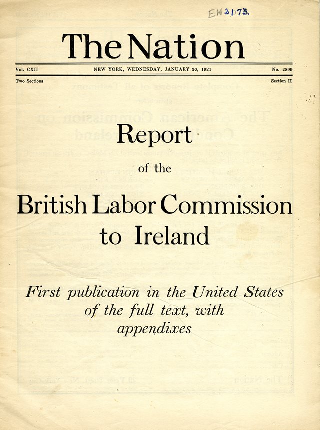 Report of the British Labour Commission to Ireland, 1921