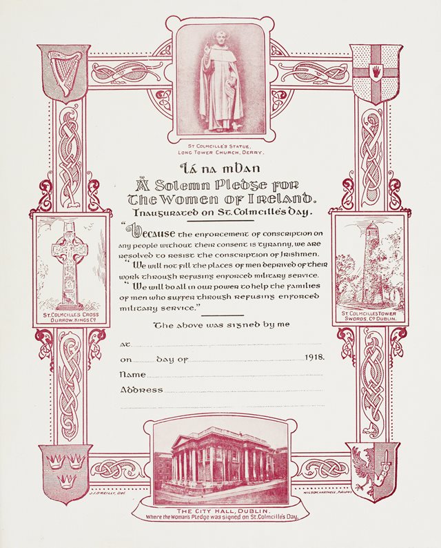 Lá na mBan Certificate, 1918