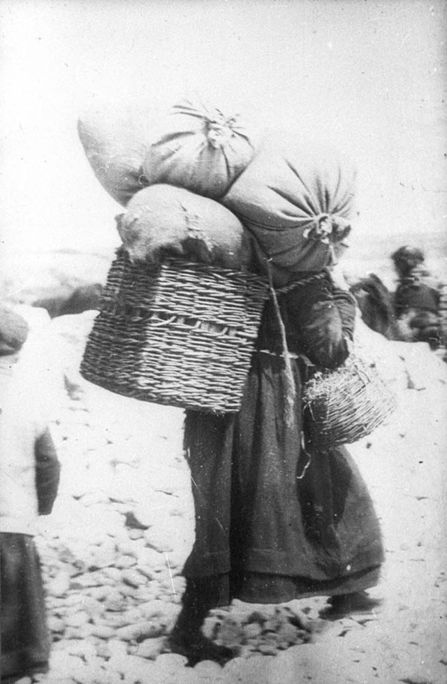 Woman with a Back Basket