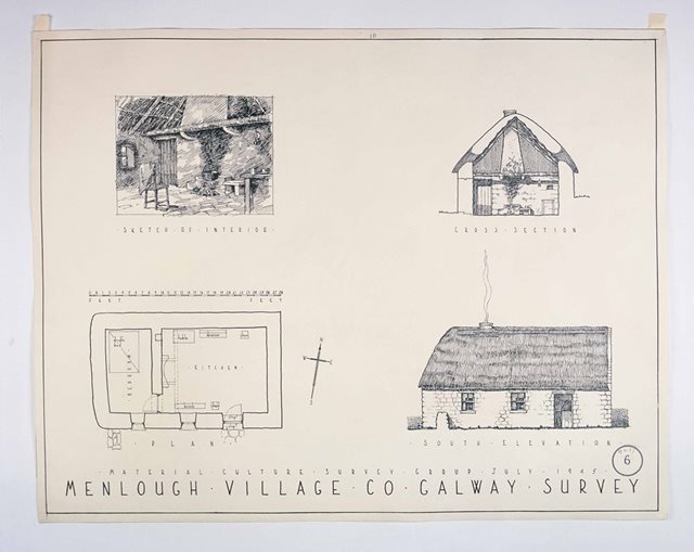 Menlough Village, Lough Corrib, Co. Galway, 1945: Architectural Drawings of Irish Traditional Houses 