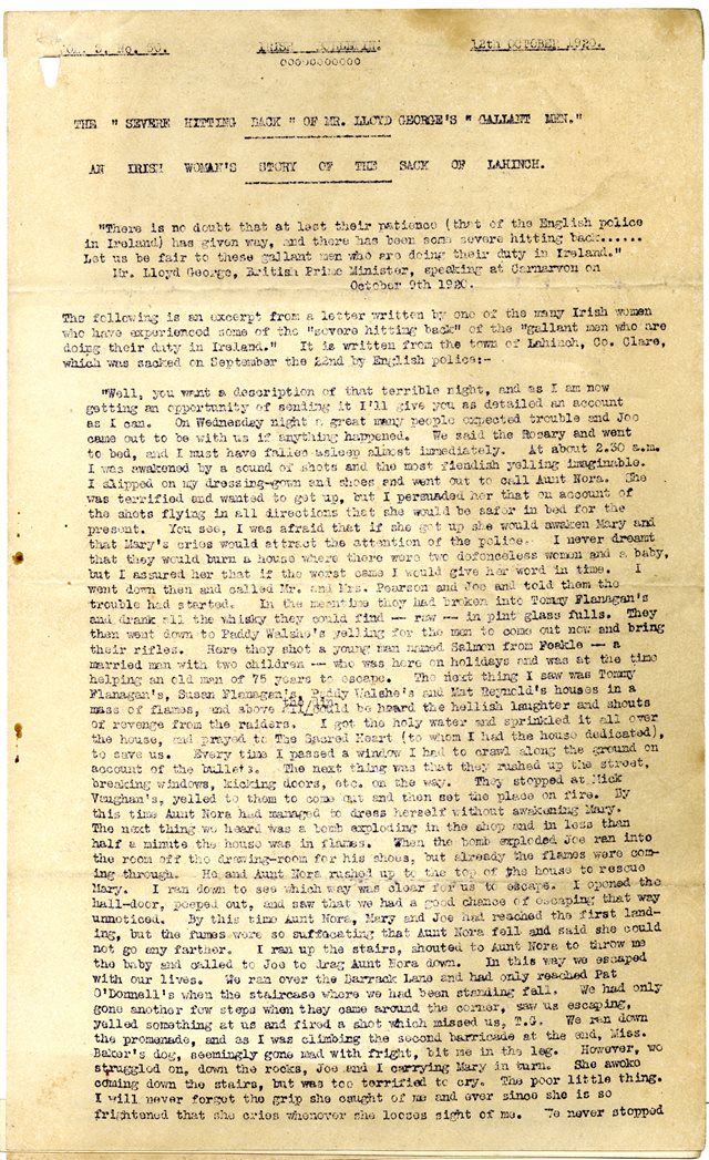 The Irish Bulletin, 12th October 1920